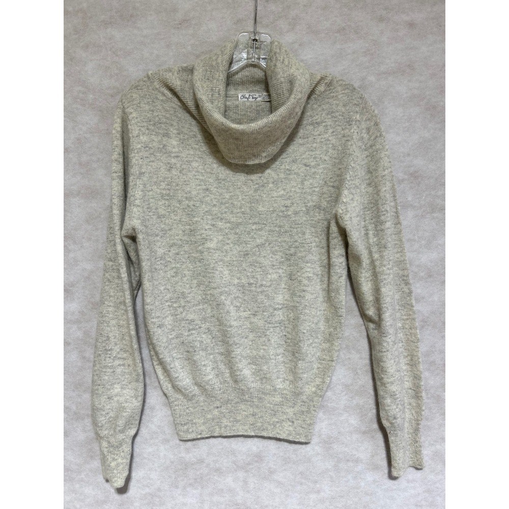 Cheryl Tiegs Vintage Gray Lambswool Angora Cowl Neck Sweater Womens Small 20021